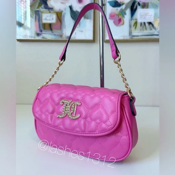 JUICY COUTURE Purse Straight From the Heart Shoulder Bag - Juicy Pink